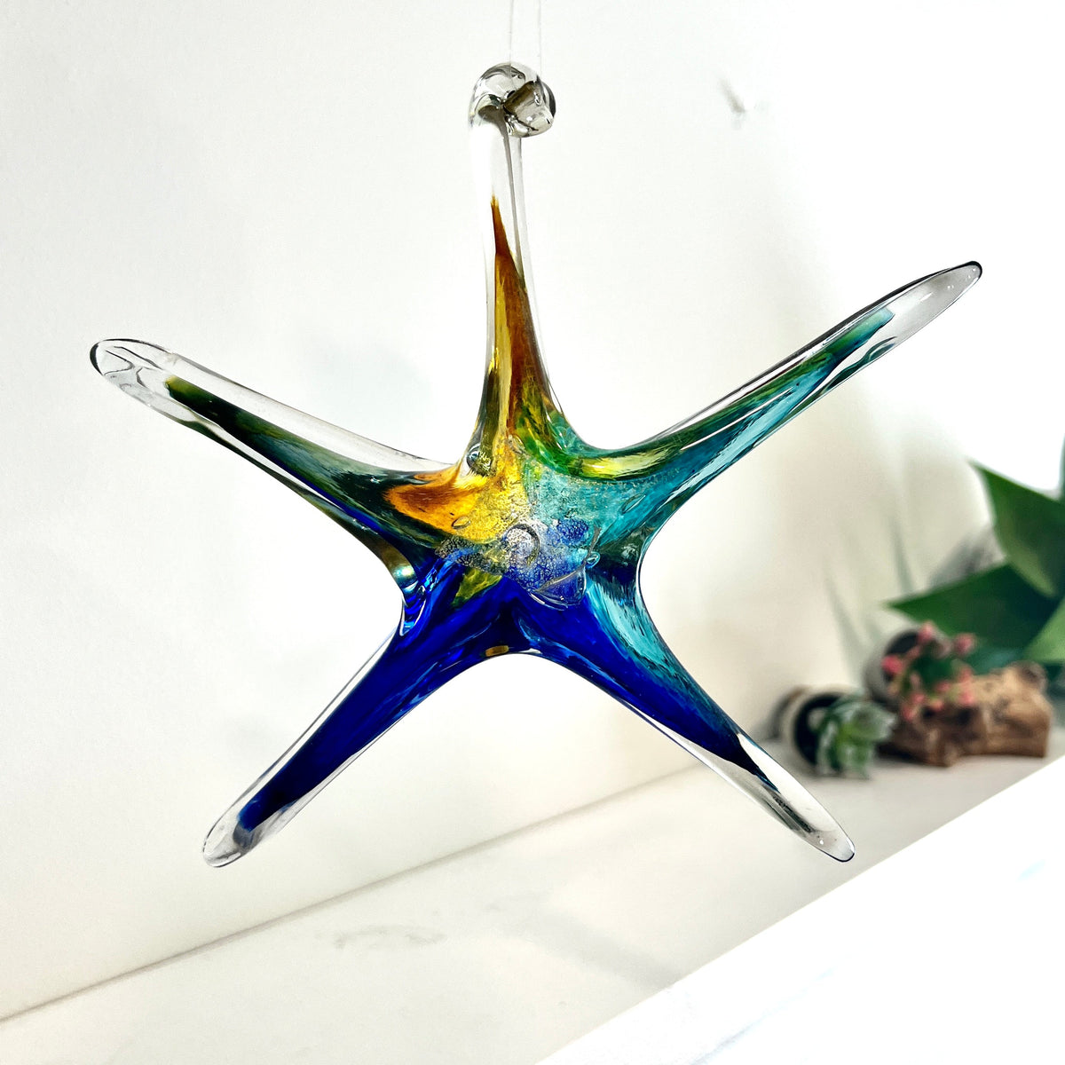Star Ornament, Ocean Tide Suncatcher Luke Adams Glass Blowing Studio 