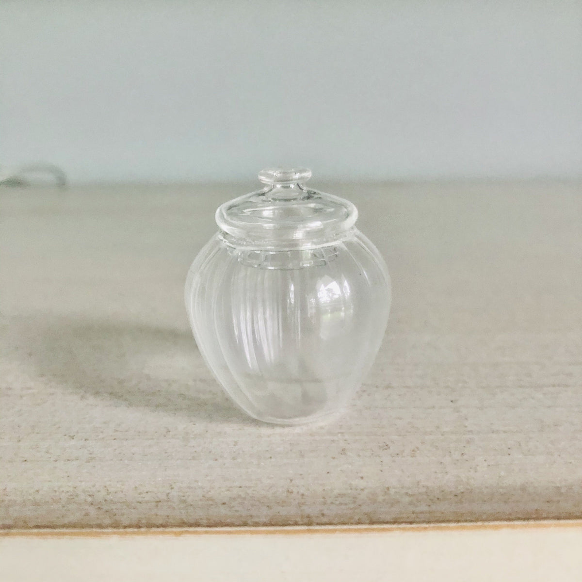Tiny Glass Biscotti Jar Miniature Luke Adams Glass Blowing Studio 