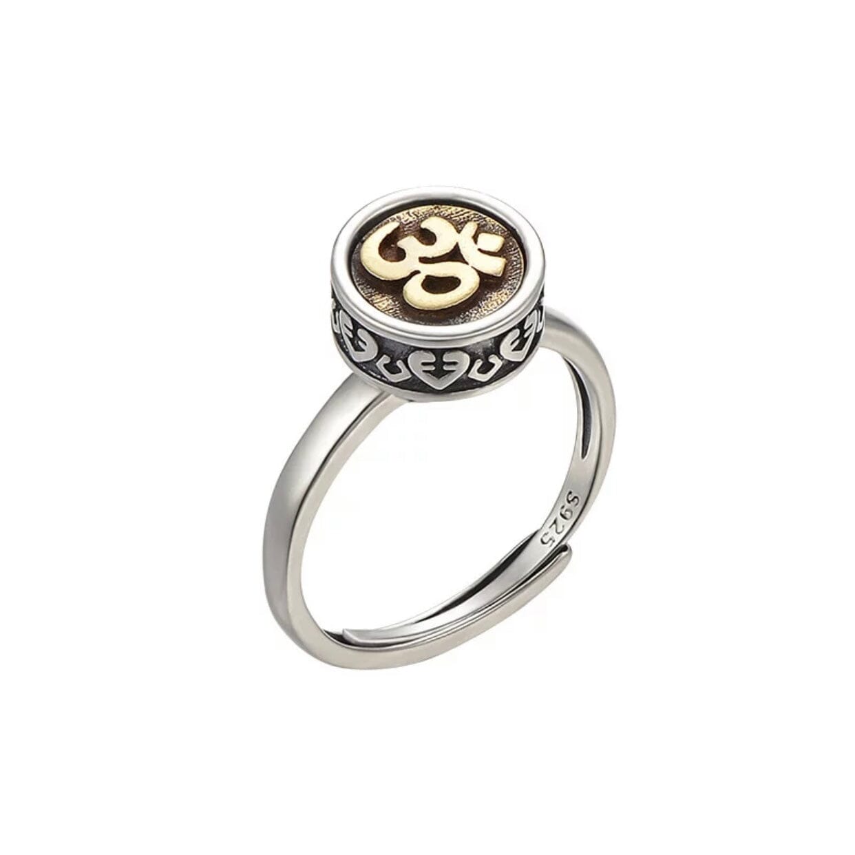 Spinning OM Adjustable Ring Jewelry - 