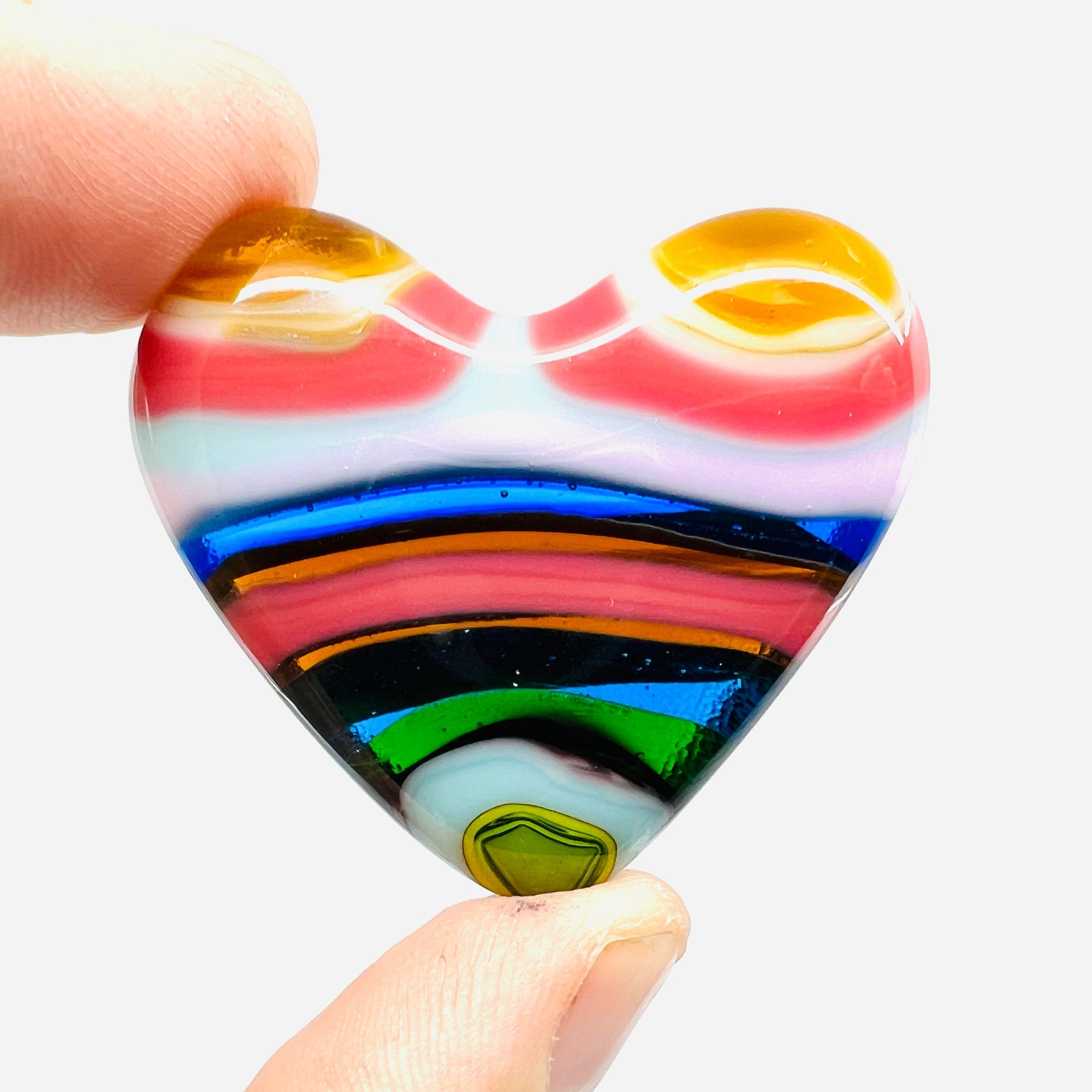 Fused Pocket Heart 296 Miniature Glimmer Glass Gifts 