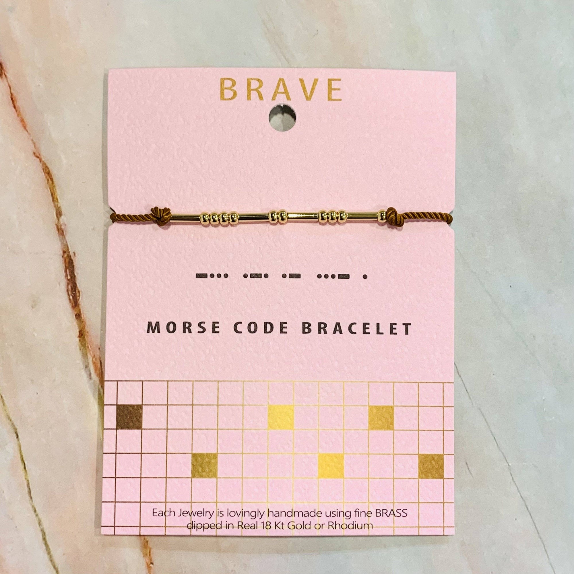 Morse Code Bracelet Lauren-Spencer Brave 