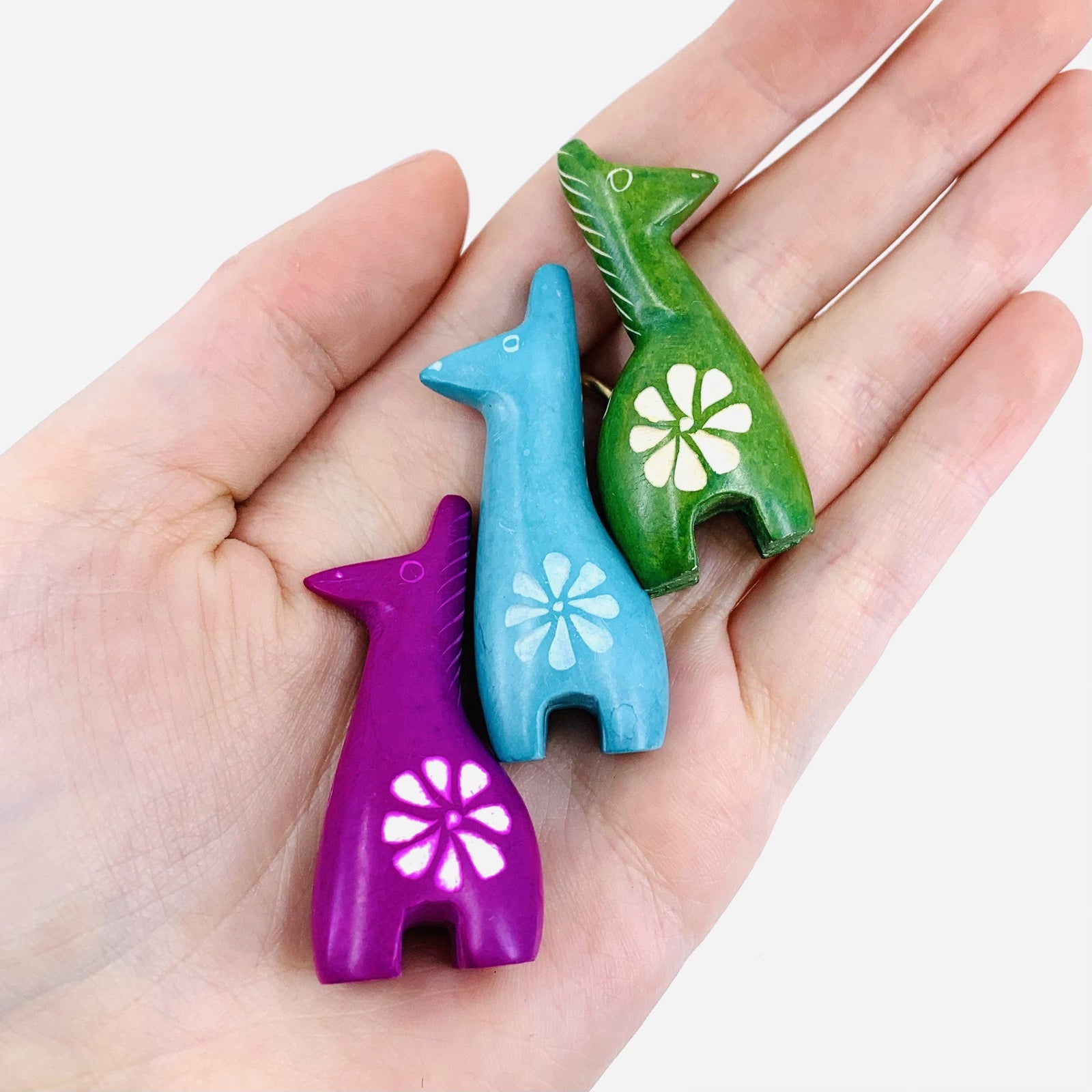Carved Small Animals, Giraffe Venture Imports 
