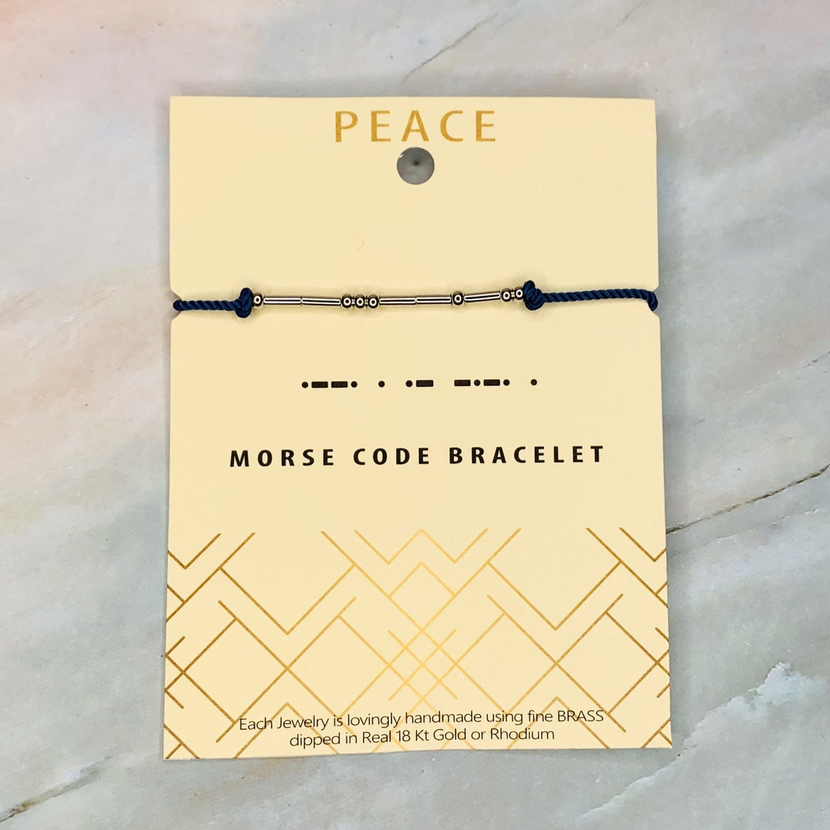 Morse Code Bracelet Jewelry Lauren-Spencer Peace 