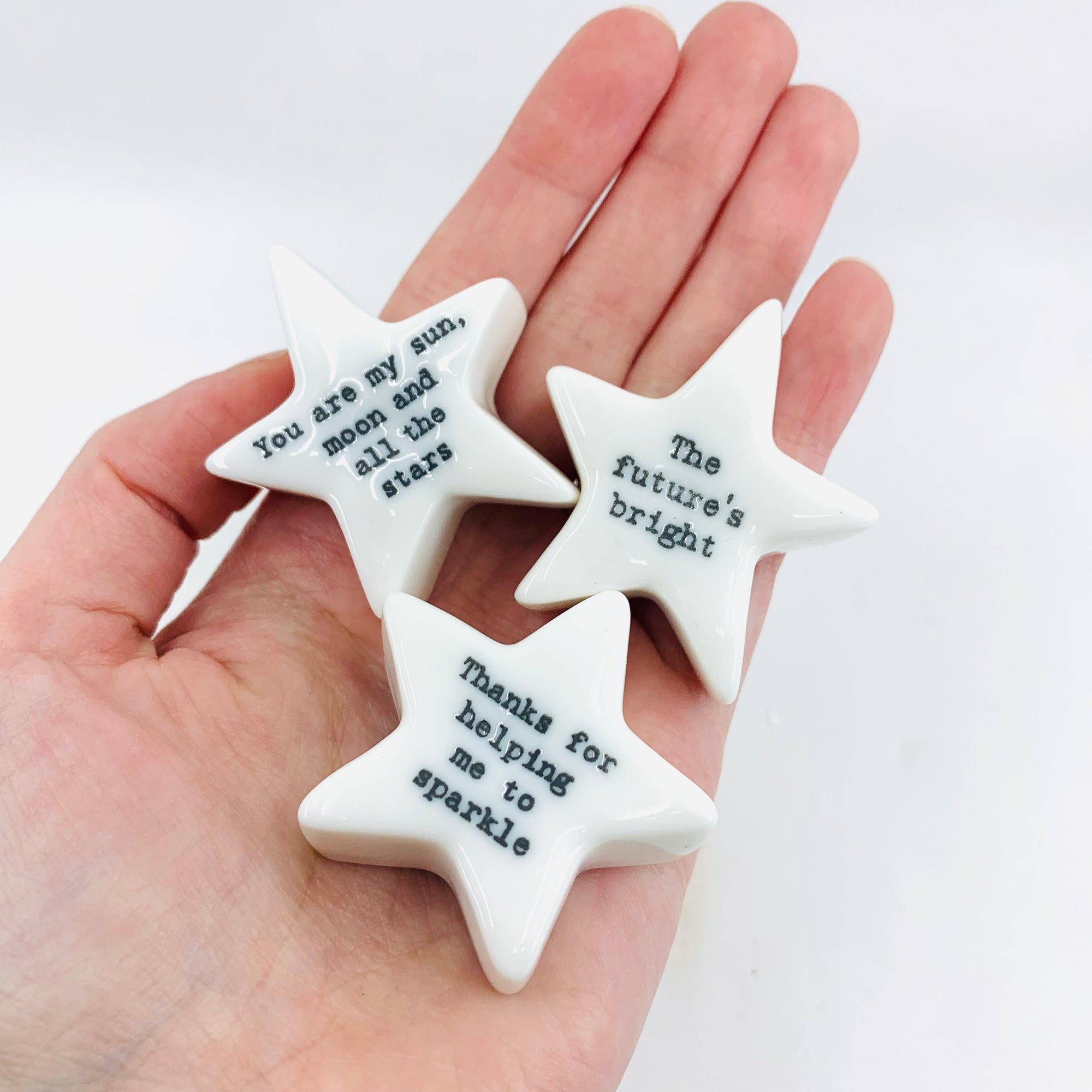 Little Porcelain Star Figures Miniature East of India 