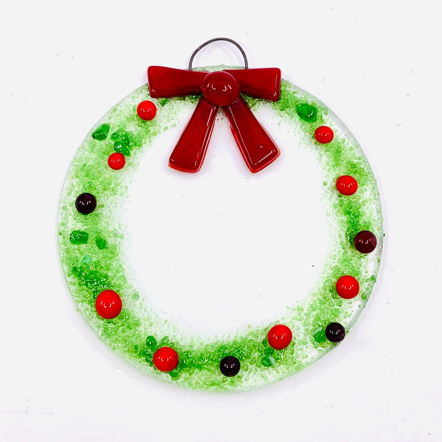 Fused Glass Wreath Ornaments Ornament - 