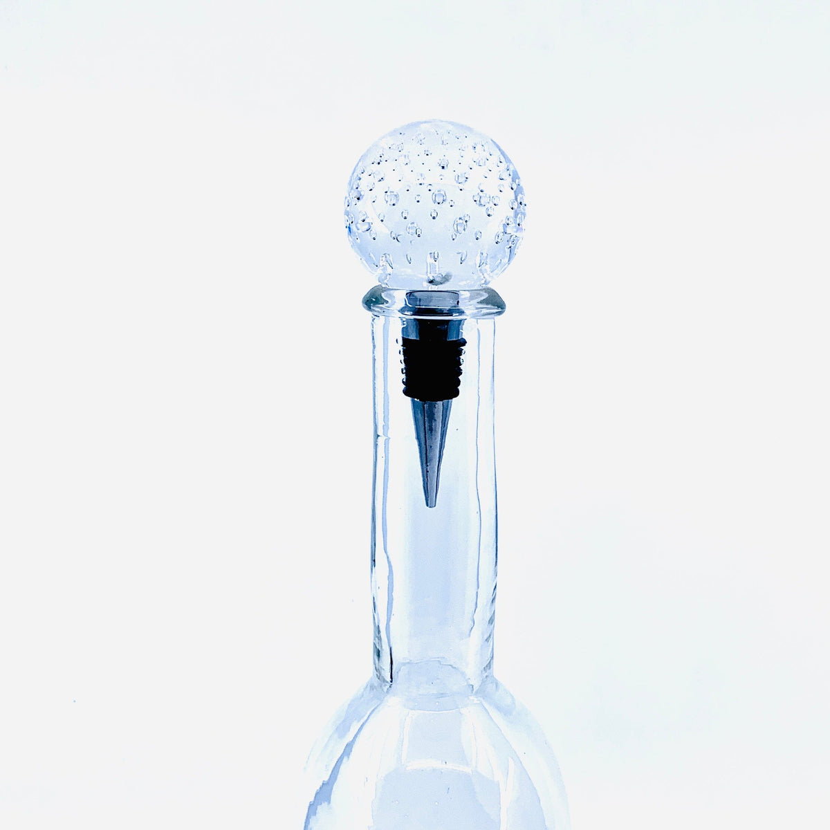 Glass Wine Stopper, Bubble Accessory Melt Glass 