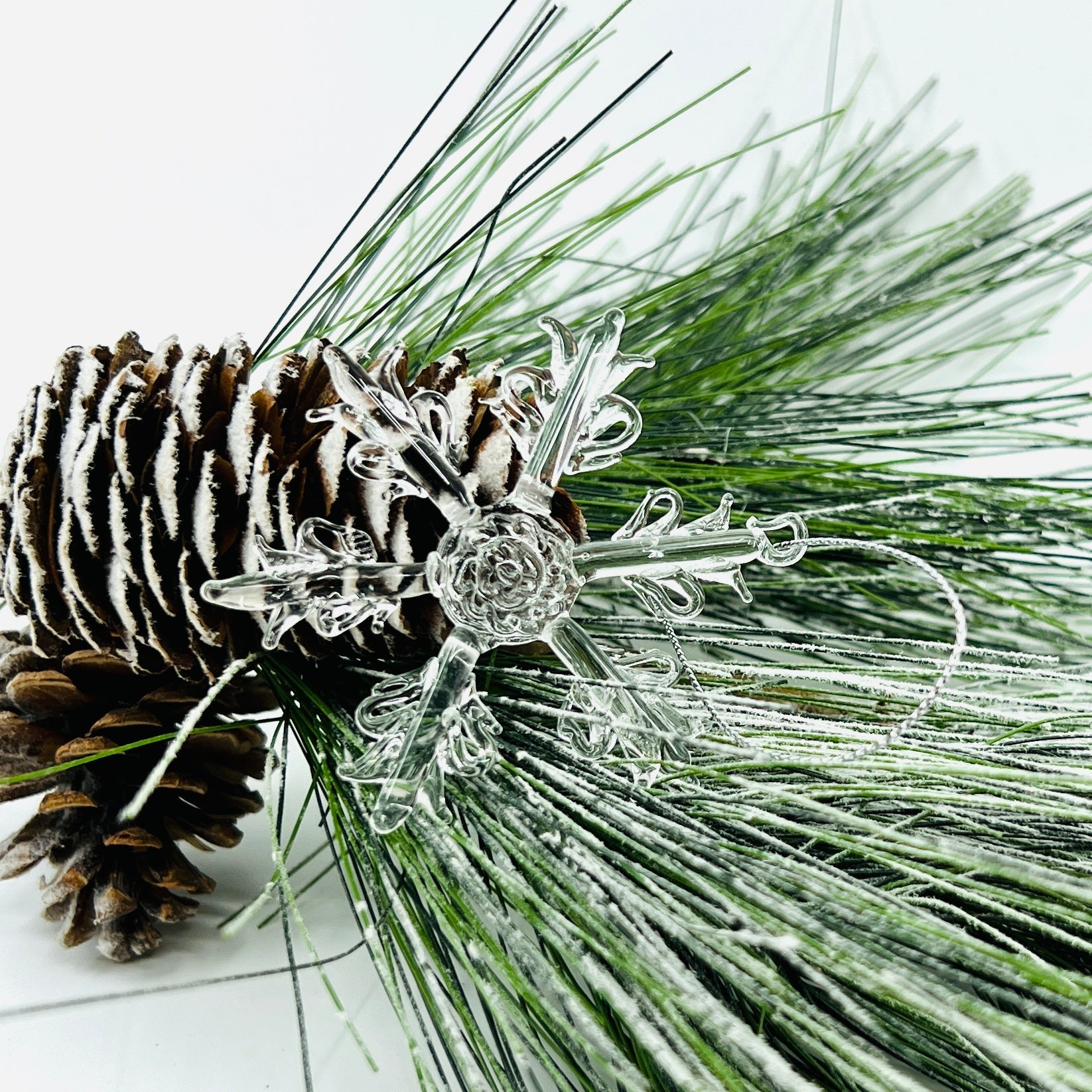Mini Clear Snowflakes Ornament - Classic 