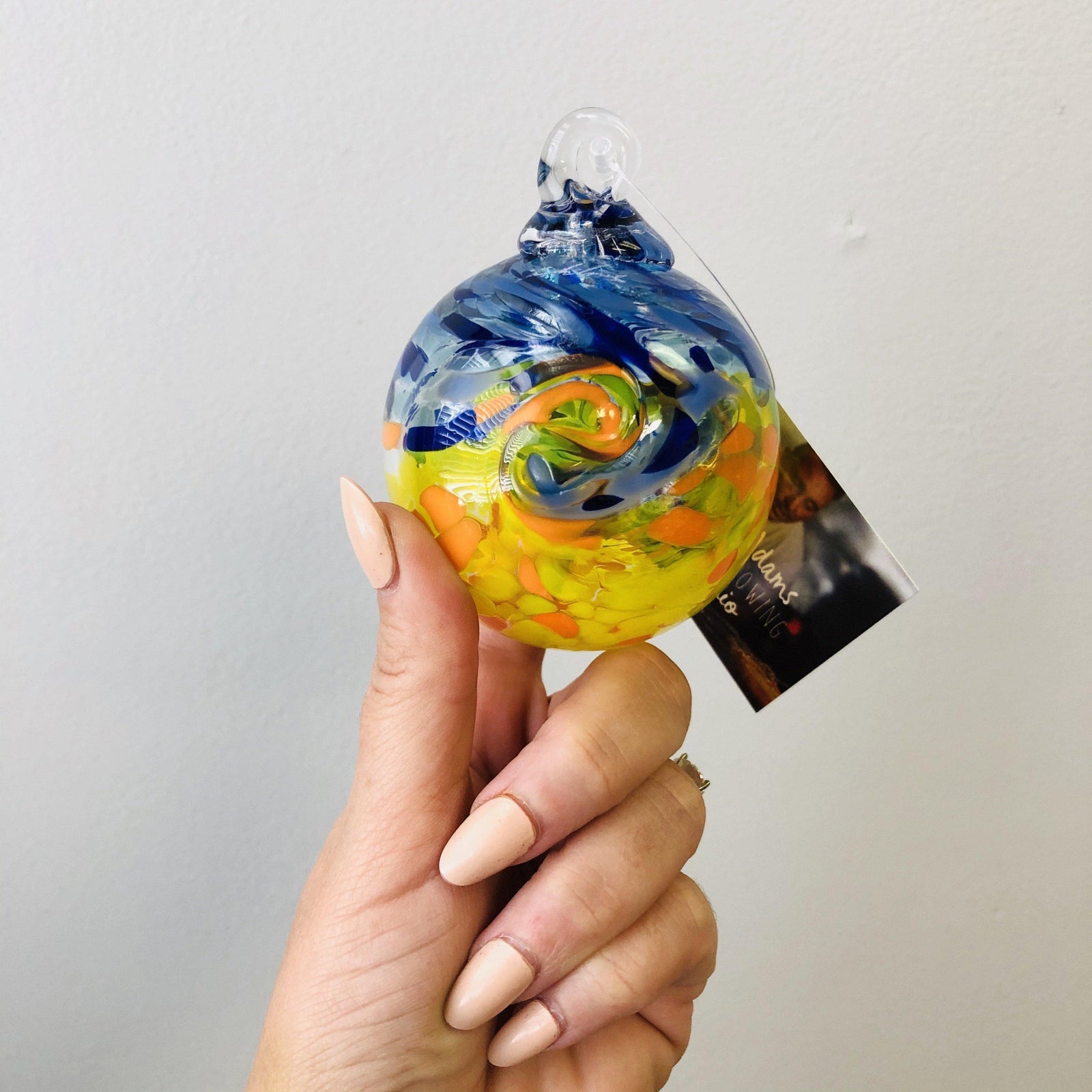 *FREE SHIPPING* Mini Ornament, Starry Night Ornament Luke Adams Glass Blowing Studio 