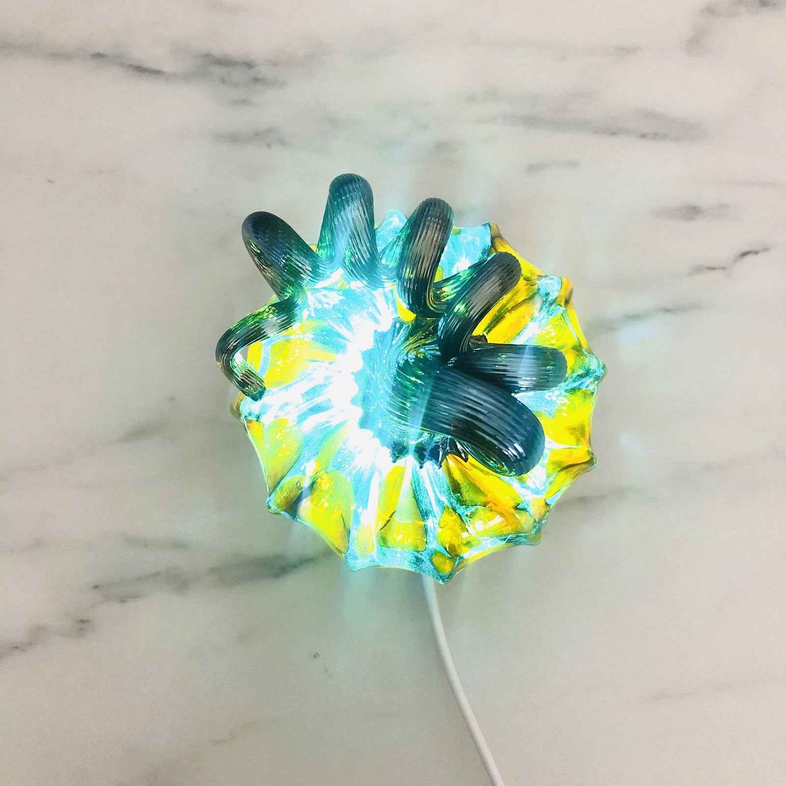 Wooden Lighted Base Luke Adams Glass Blowing Studio 