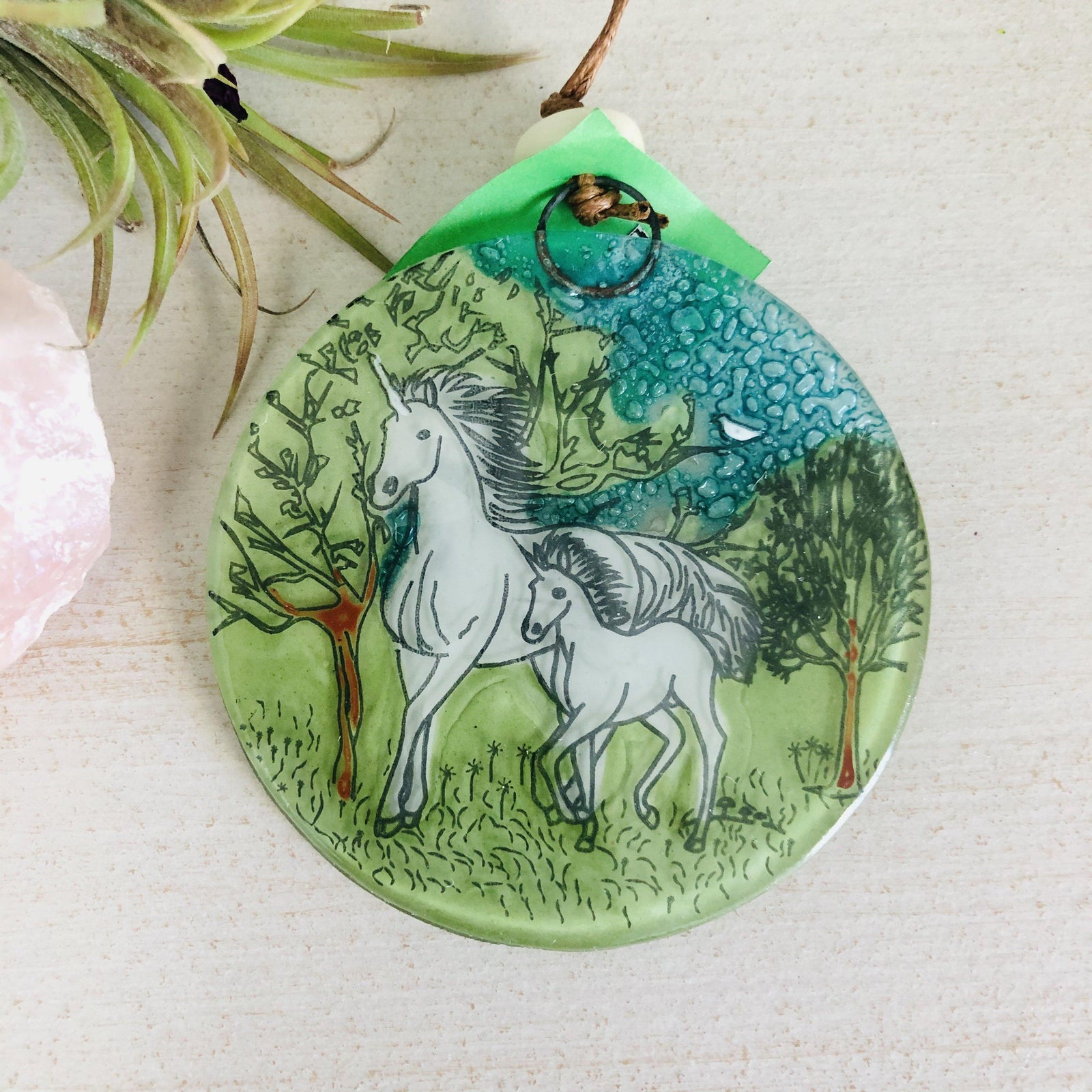 Fair Trade Ornament 159 Unicorns Luke Adams Glass Blowing Studio 