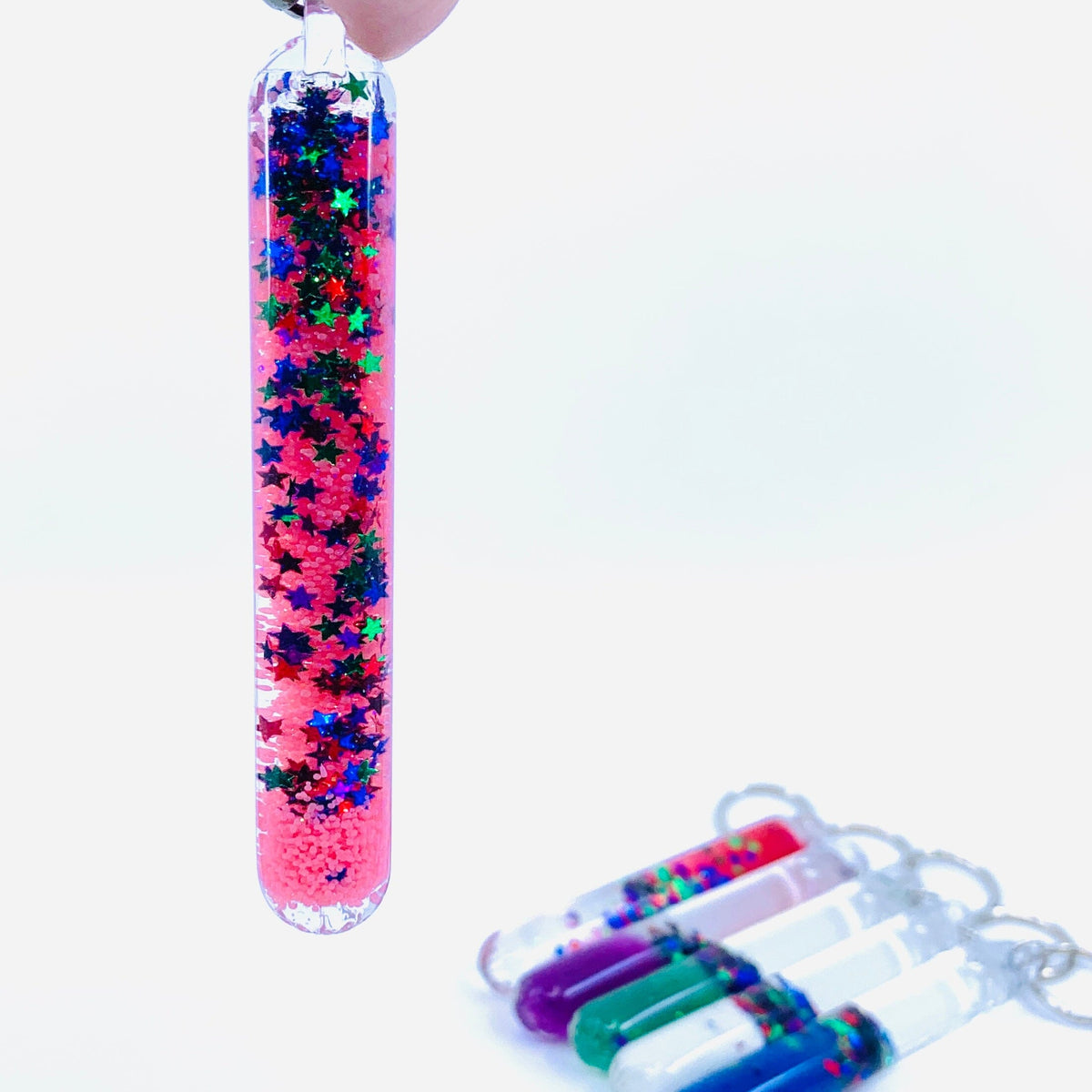 Glitter Sparkle Key Chains Jewelry Golden Island INT&#39;L INC Pink 