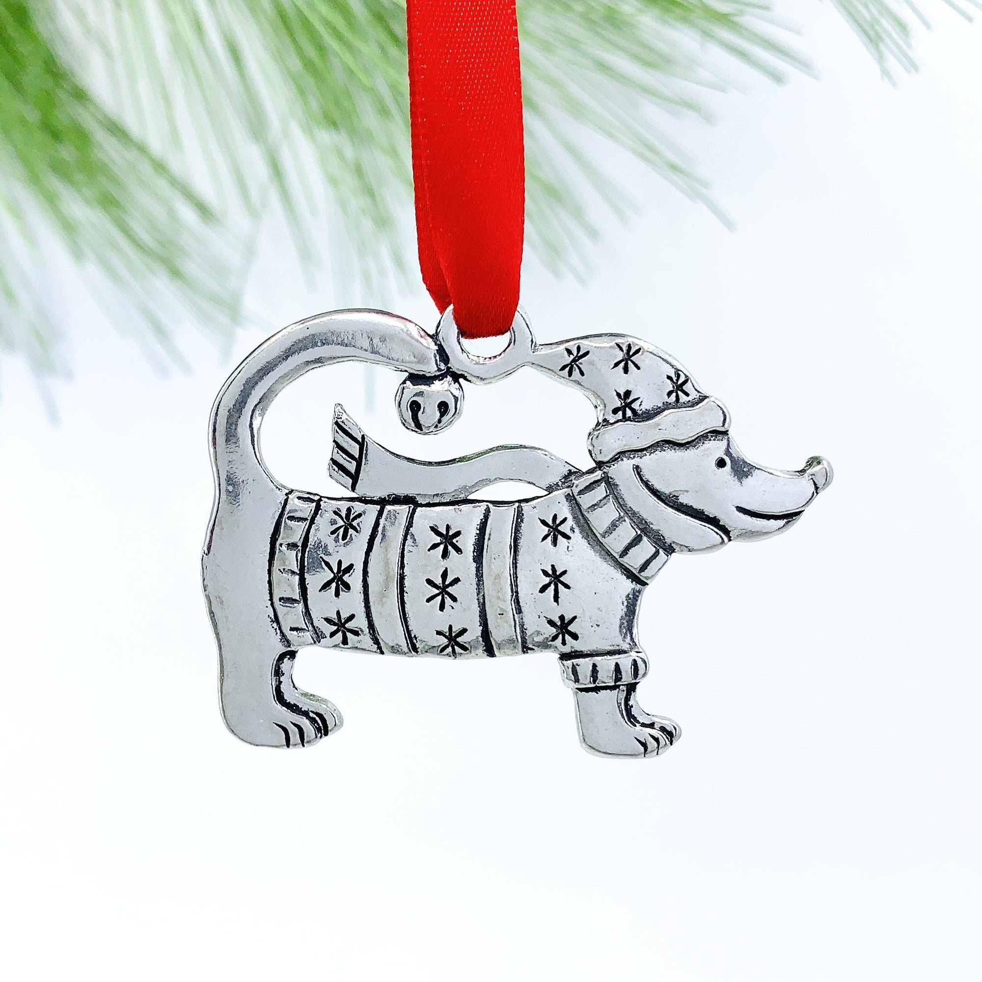 Jingle Dog Pewter Ornament Ornament Basic Spirit 