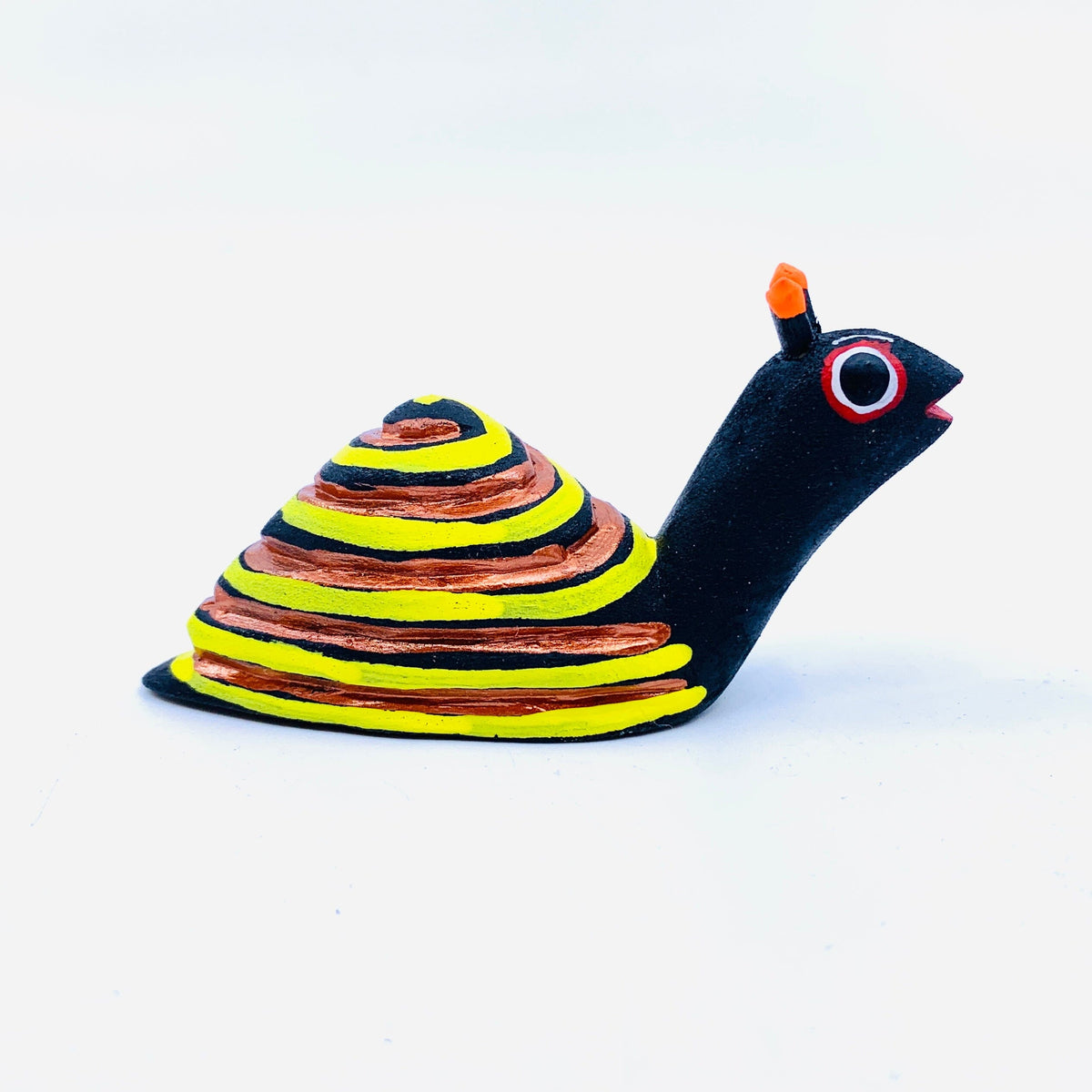 Oaxacan Wood Carved Animal, Snail 50 Miniature Earth View 
