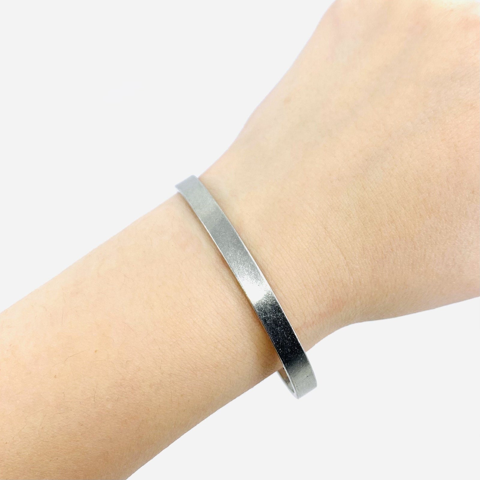 Pewter Cuff Bracelet, Peace Comes From Within Jewelry Whitney Howard Designs 