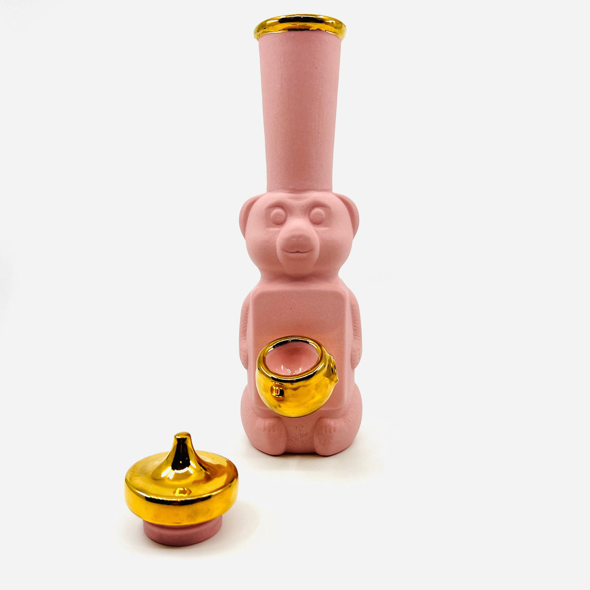22k Gold Honey Bear Pipe Decor Candy Relics Pink 