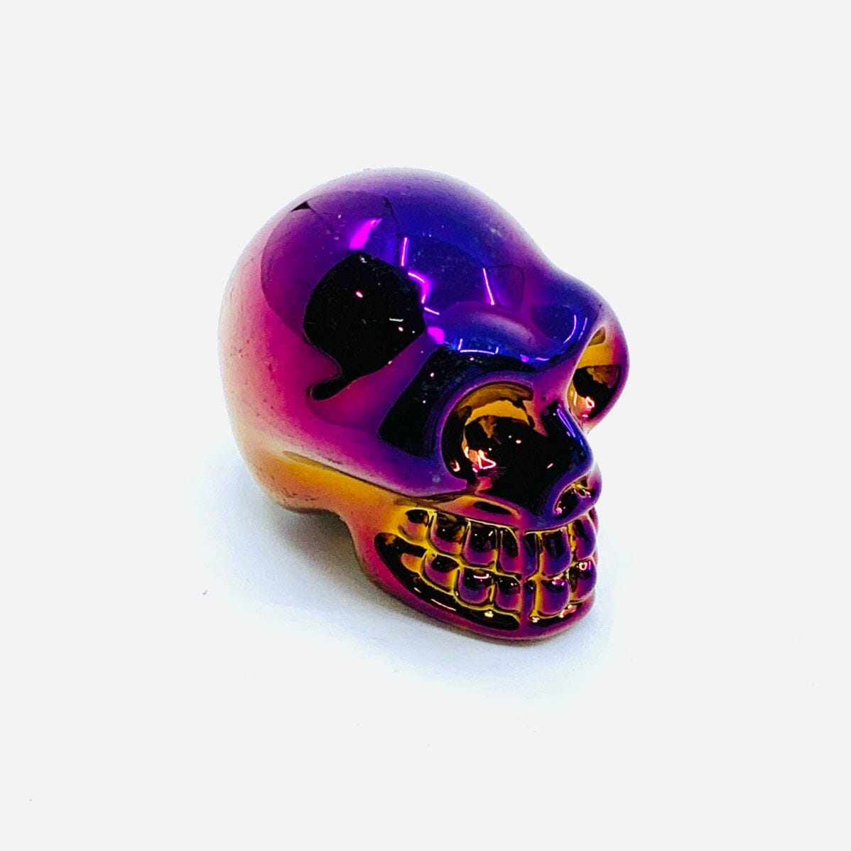 Colorful Glass Skulls Miniature - Passionfruit 