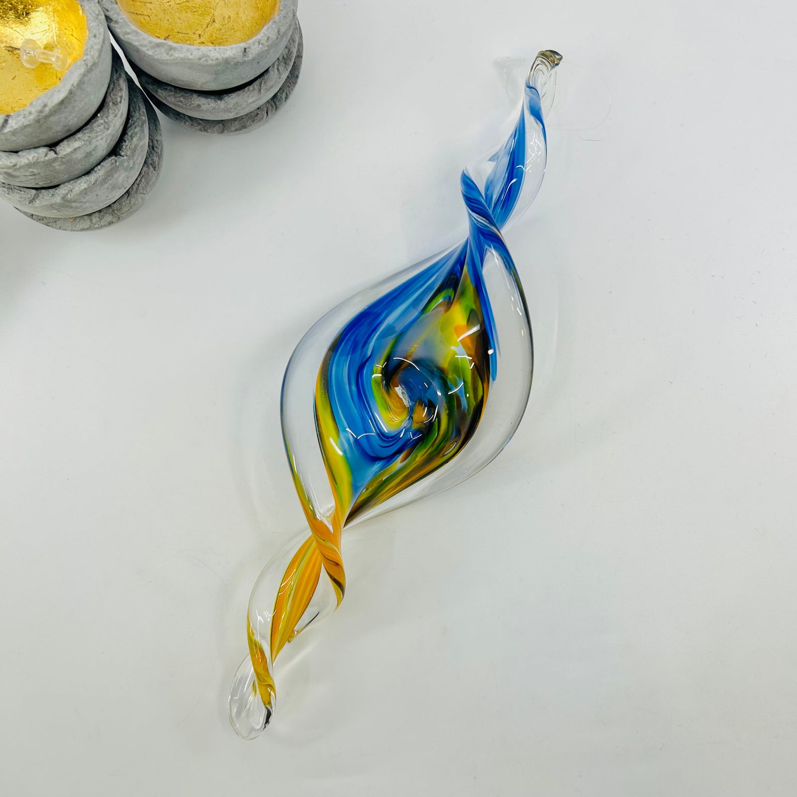 Starry Night Garden Spiral Suncatchers Luke Adams Glass Blowing Studio 