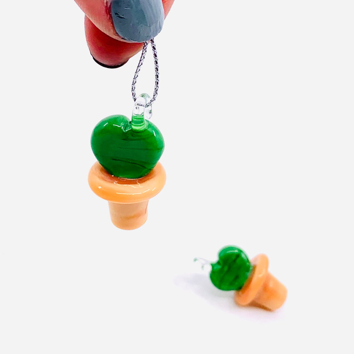 Mini Hoya Heart Cactus Pendant Miniature - 