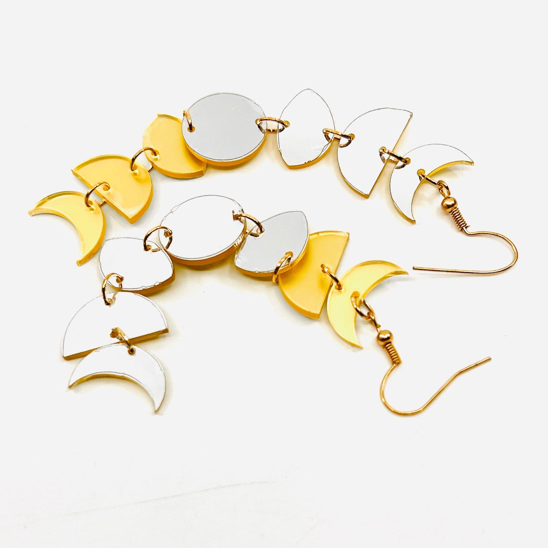 Acrylic Earrings, Moon Phase Jewelry - 