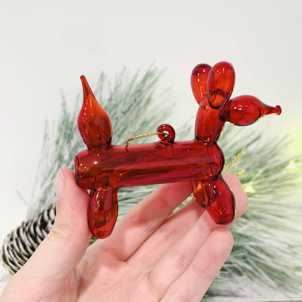 Balloon Dog Glass Ornament Ornament Glitterville 