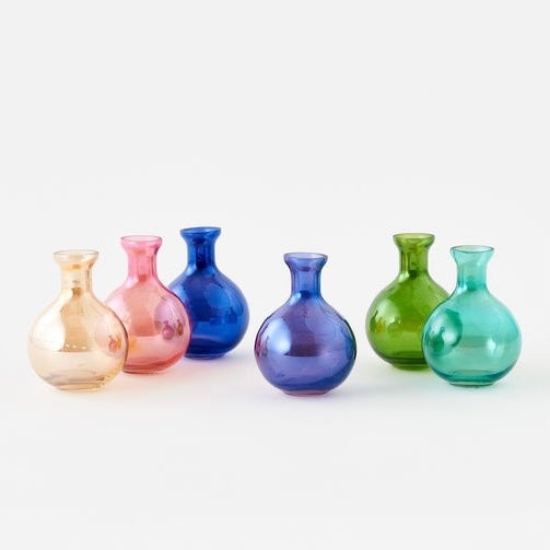 Iridescent Glass Vases One Hundred 80 Degrees 