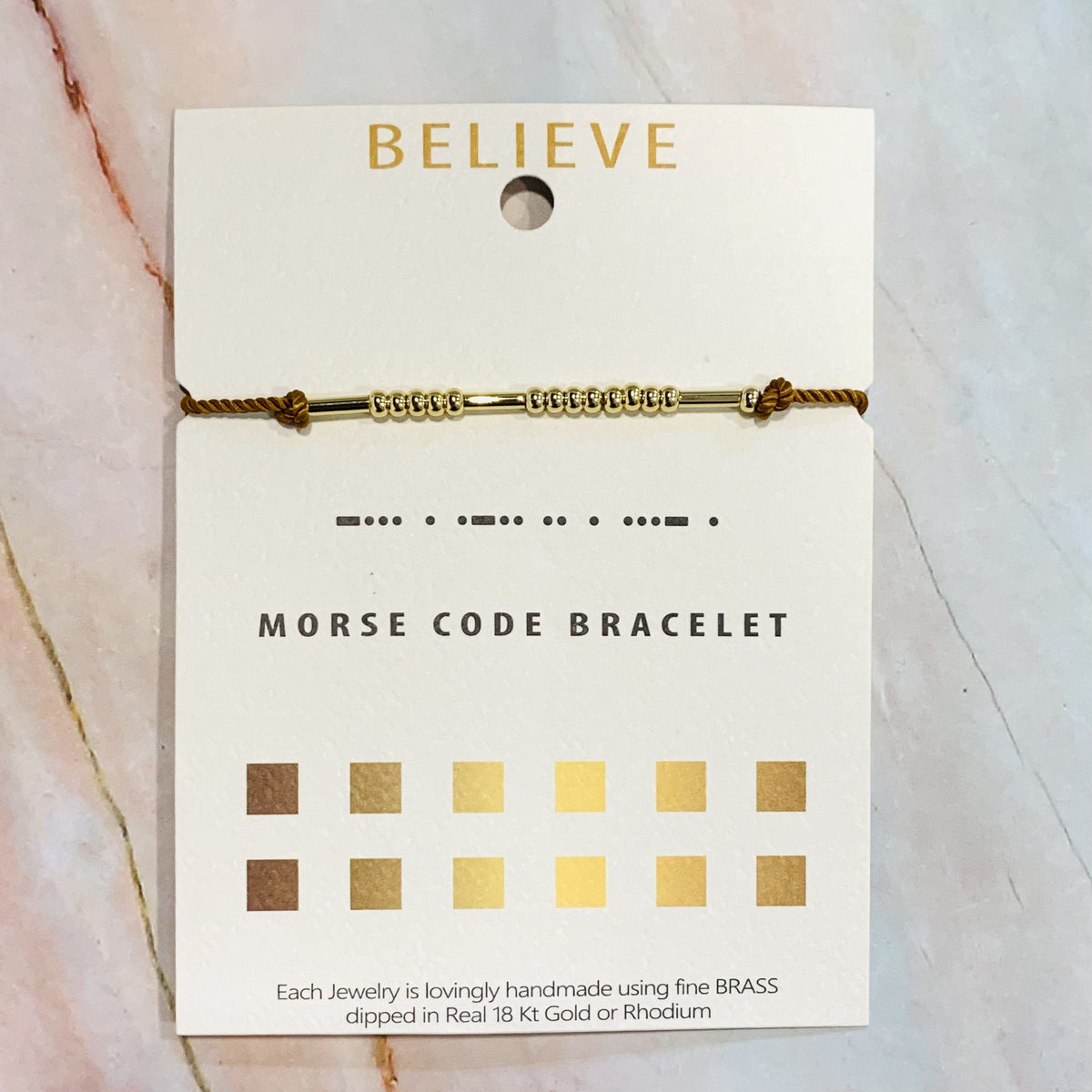 Morse Code Bracelet Lauren-Spencer Believe 