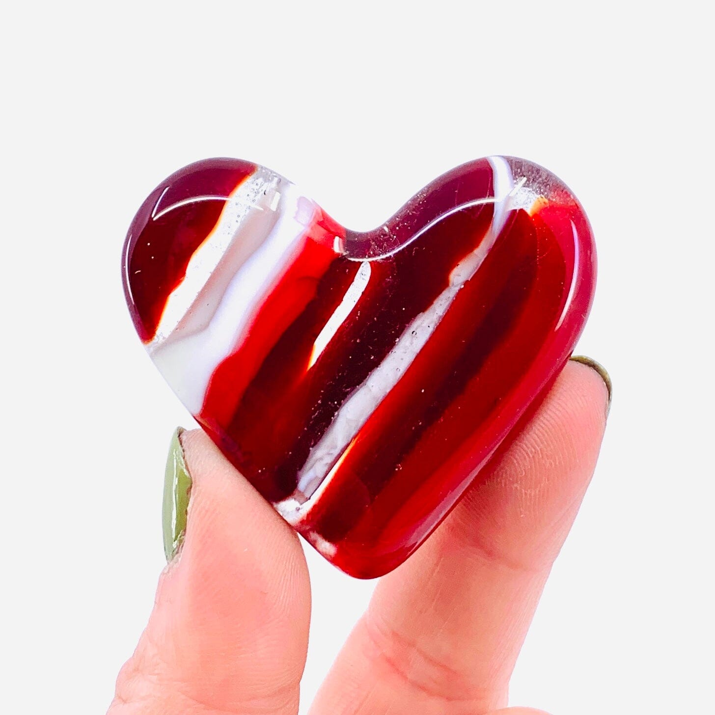 Valentines Fused Pocket Hearts, Red Miniature Jean 