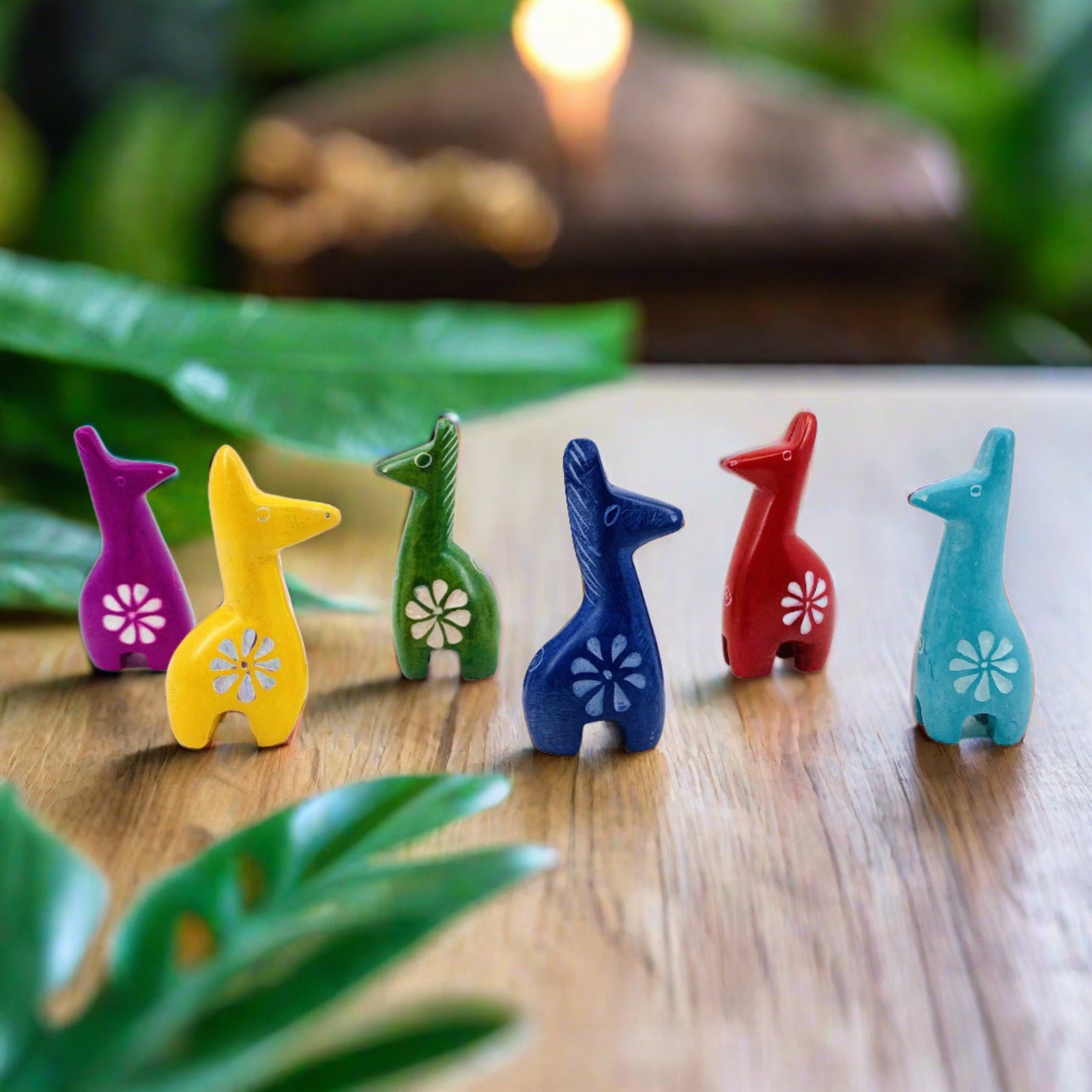Carved Small Animals, Giraffe Venture Imports 