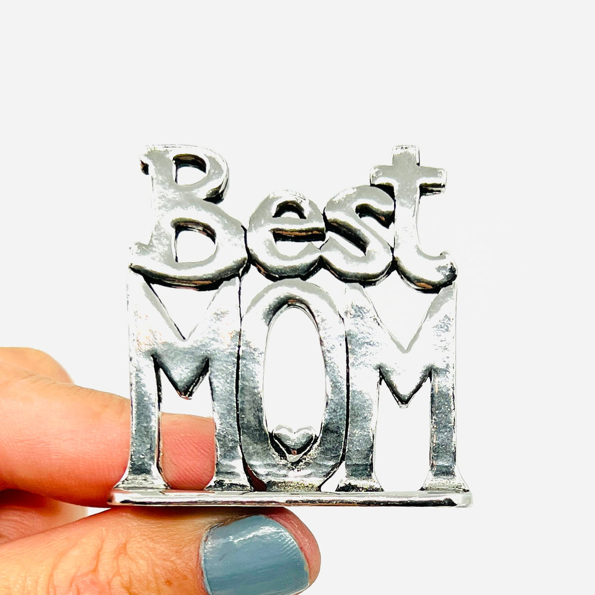 Pewter Tiny Plaque, Best Mom holiday Basic Spirit 