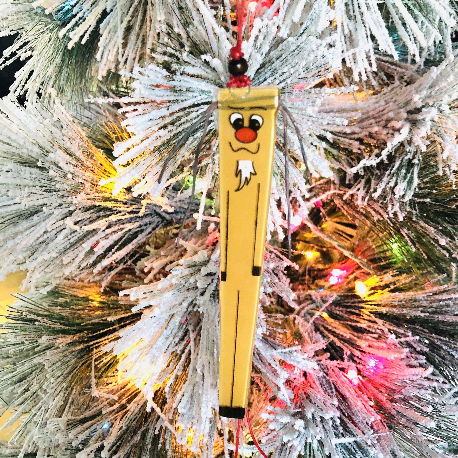 Fair Trade Stick Ornament Reindeer Luke Adams Glass Blowing Studio 