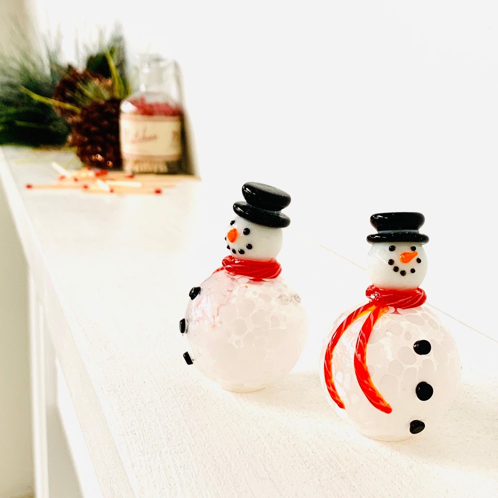Glass Salt and Pepper Shakers, Snowmen Gift Essentials 