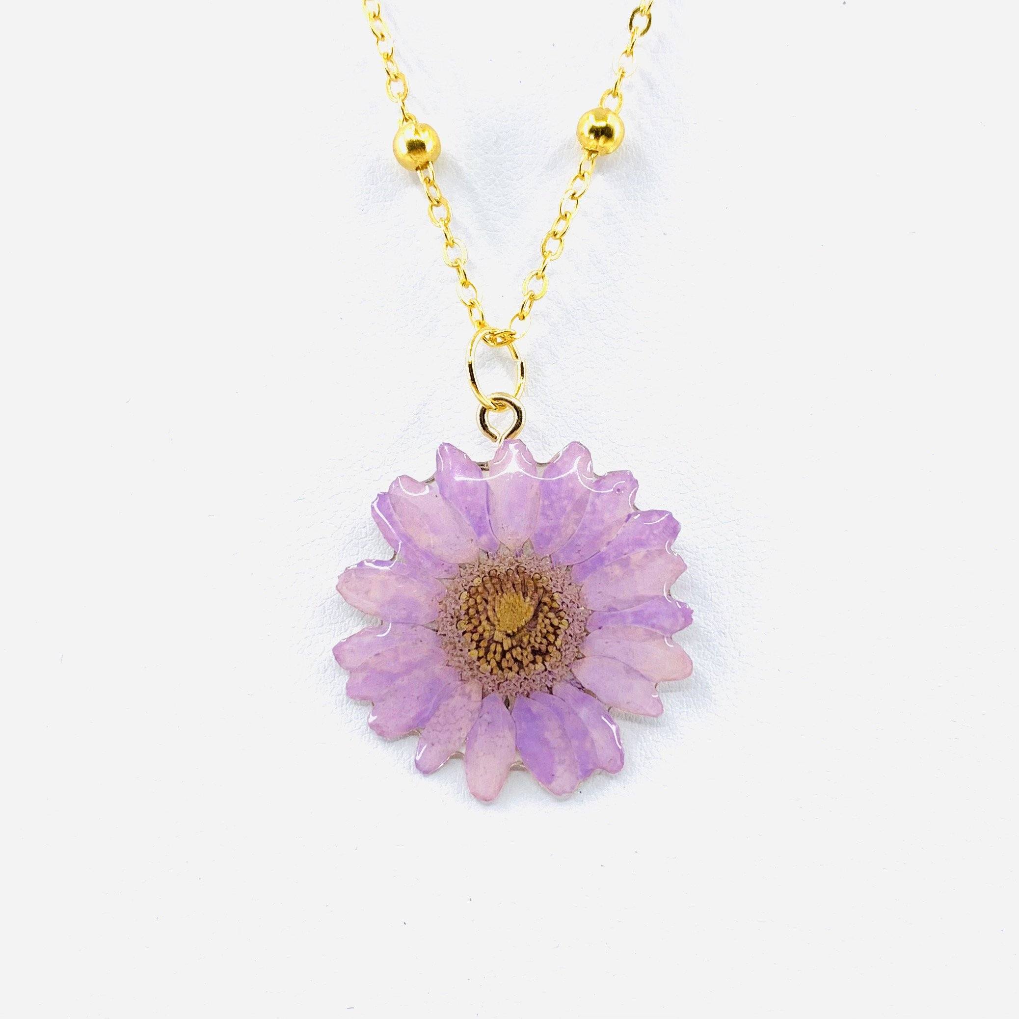 Daisy Flower Locket Necklace