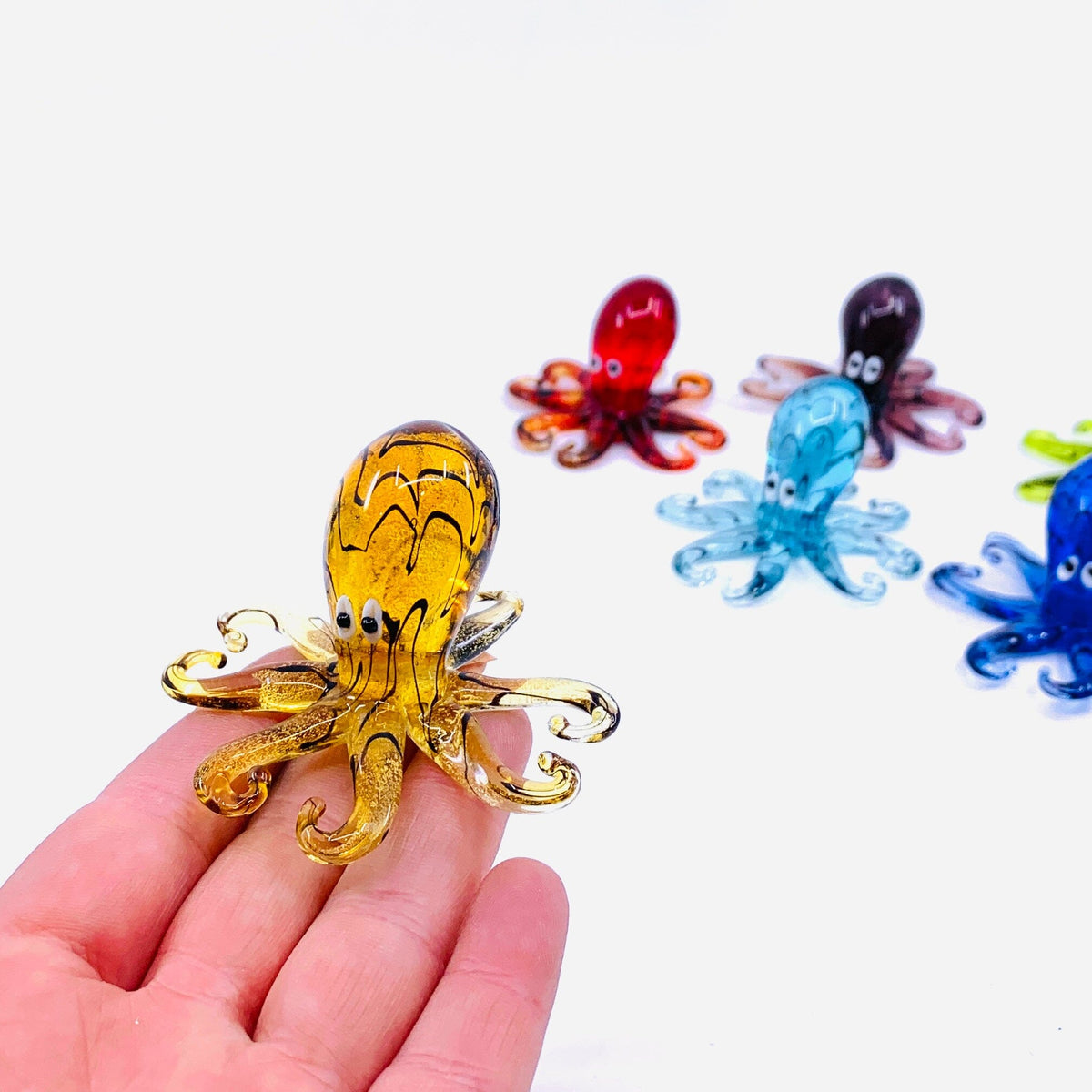 Glass Octopus, Gold Miniature Chesapeake Bay 