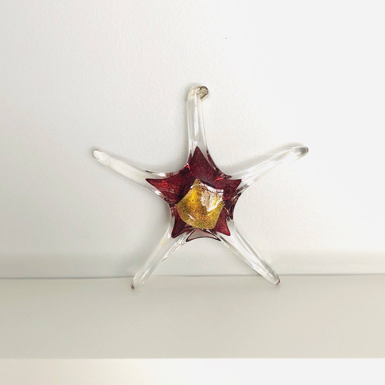 January Birthstone Hanging Star Luke Adams Glass Blowing Studio 