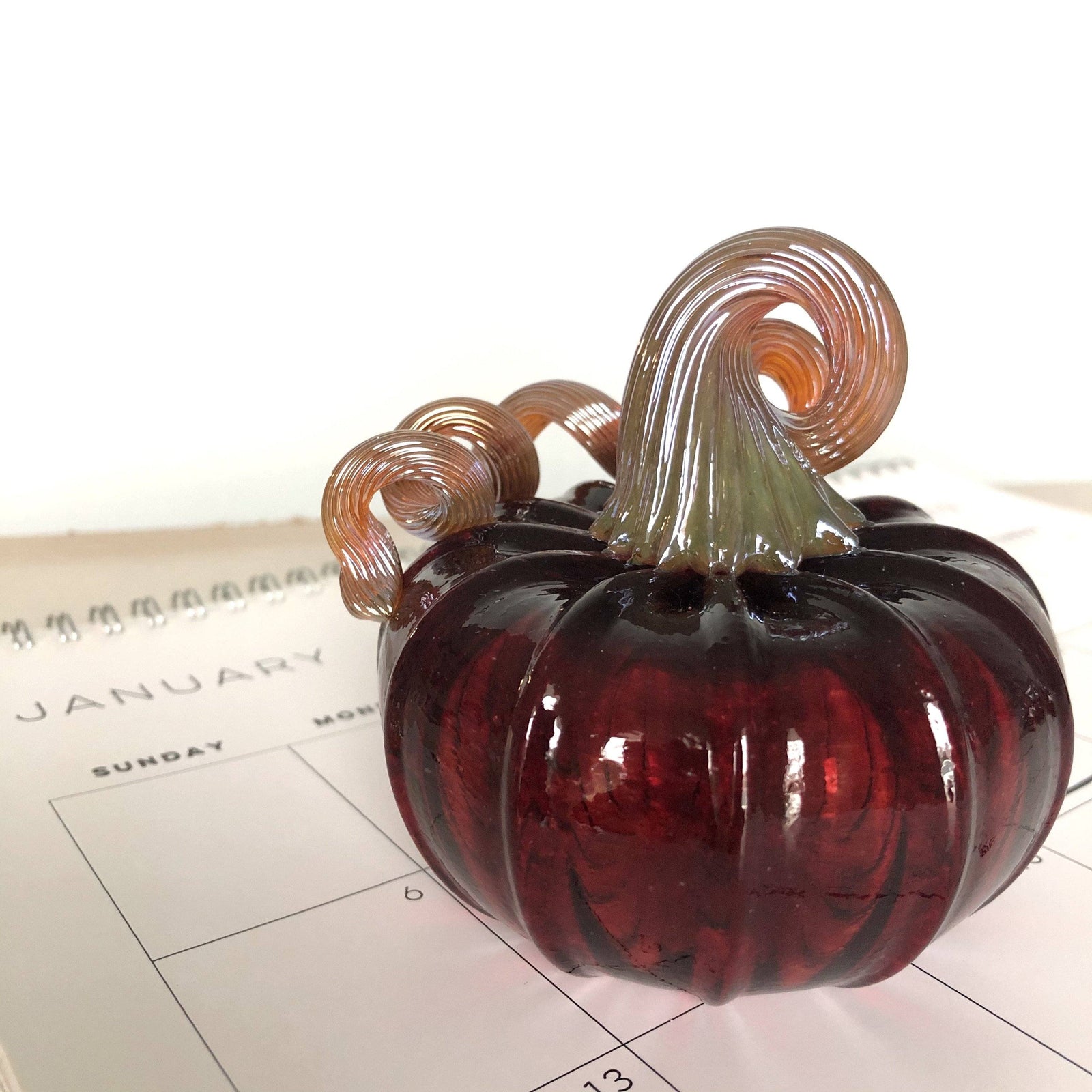 January Birthstone Pumpkin Luke Adams Glass Blowing Studio 