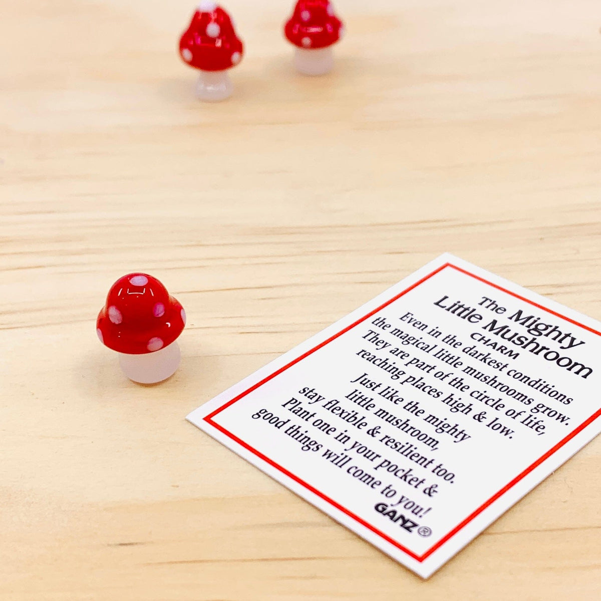 The Mighty Little Mushroom Pocket Charm Miniature GANZ 