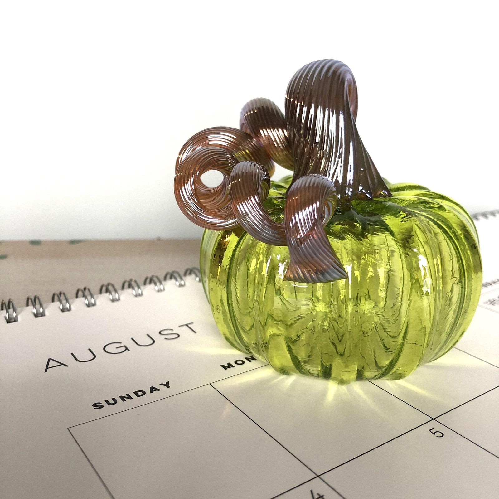 August Birthstone Pumpkin Luke Adams Glass Blowing Studio 