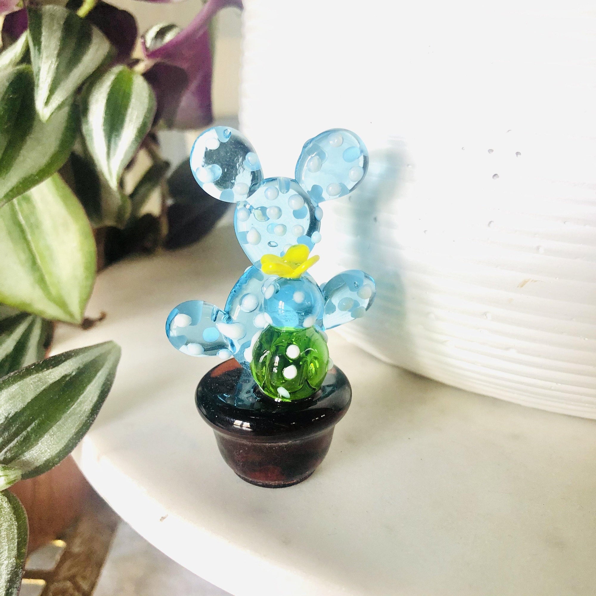 Glass Cactus Bear Hug Miniature - 