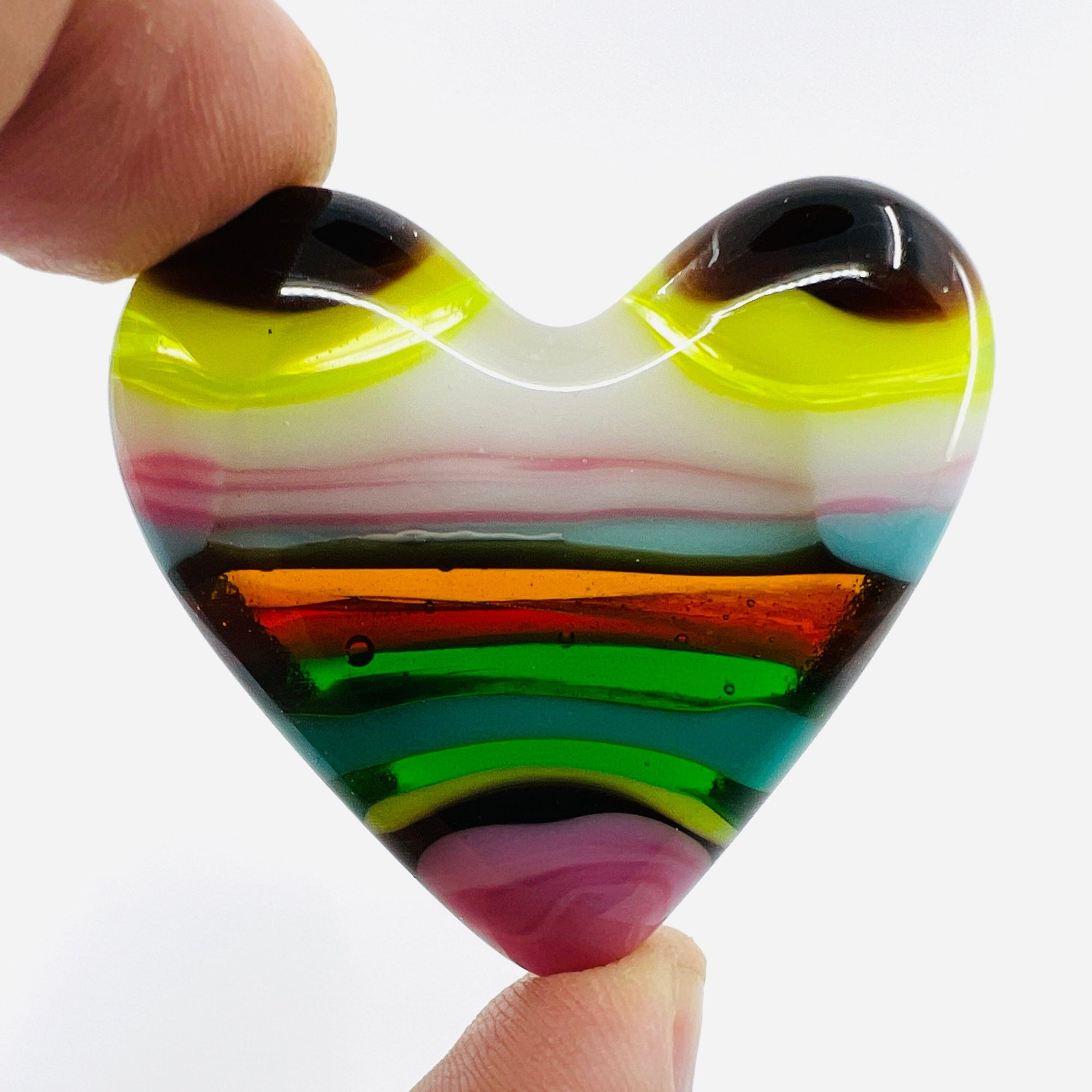Fused Pocket Heart 513 Miniature Glimmer Glass Gifts 