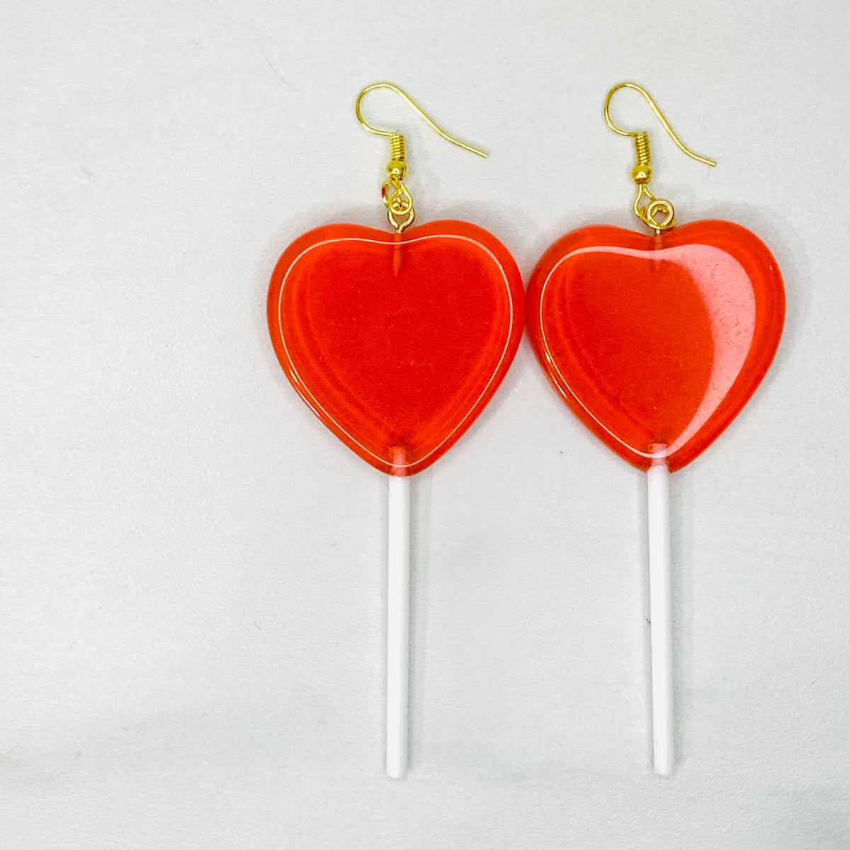 Valentine Lollipop Earrings Jewelry Luke Adams Glass Blowing Studio Red 