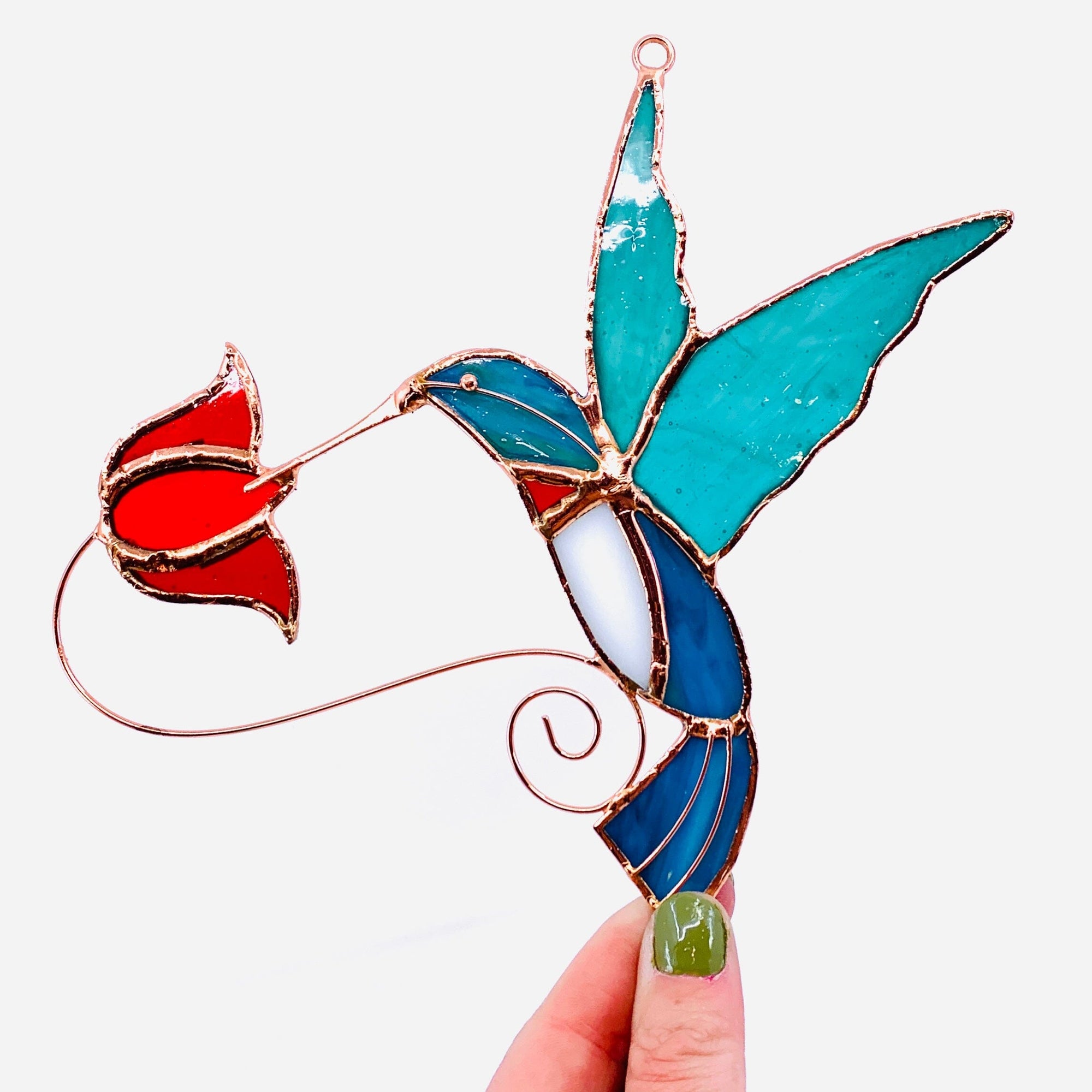 Stained Glass Suncatcher, Hummingbird Ornament Gift Essentials 