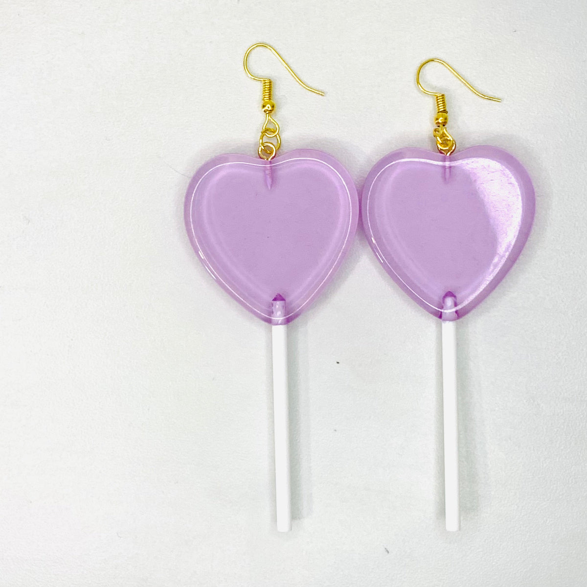 Valentine Lollipop Earrings Jewelry Luke Adams Glass Blowing Studio Violet 