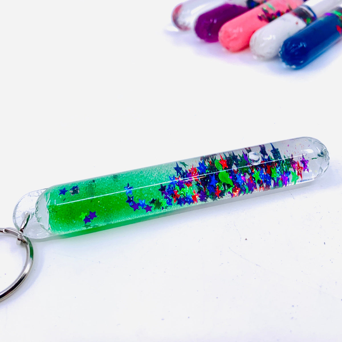 Glitter Sparkle Key Chains Jewelry Golden Island INT&#39;L INC Green 
