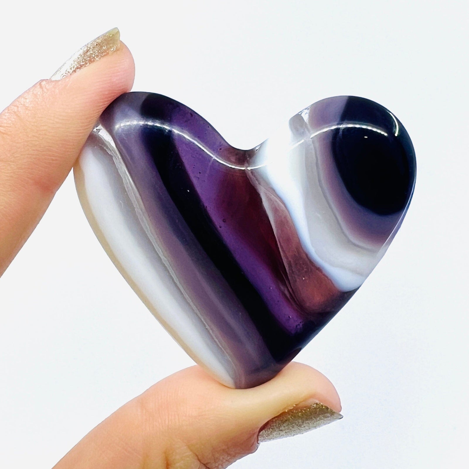 Valentines Fused Pocket Hearts, Violet Miniature Jean 