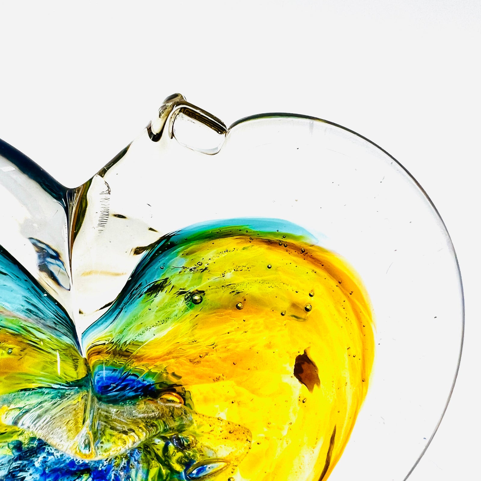 Heart Ornament, Ocean Tide Suncatcher Luke Adams Glass Blowing Studio 