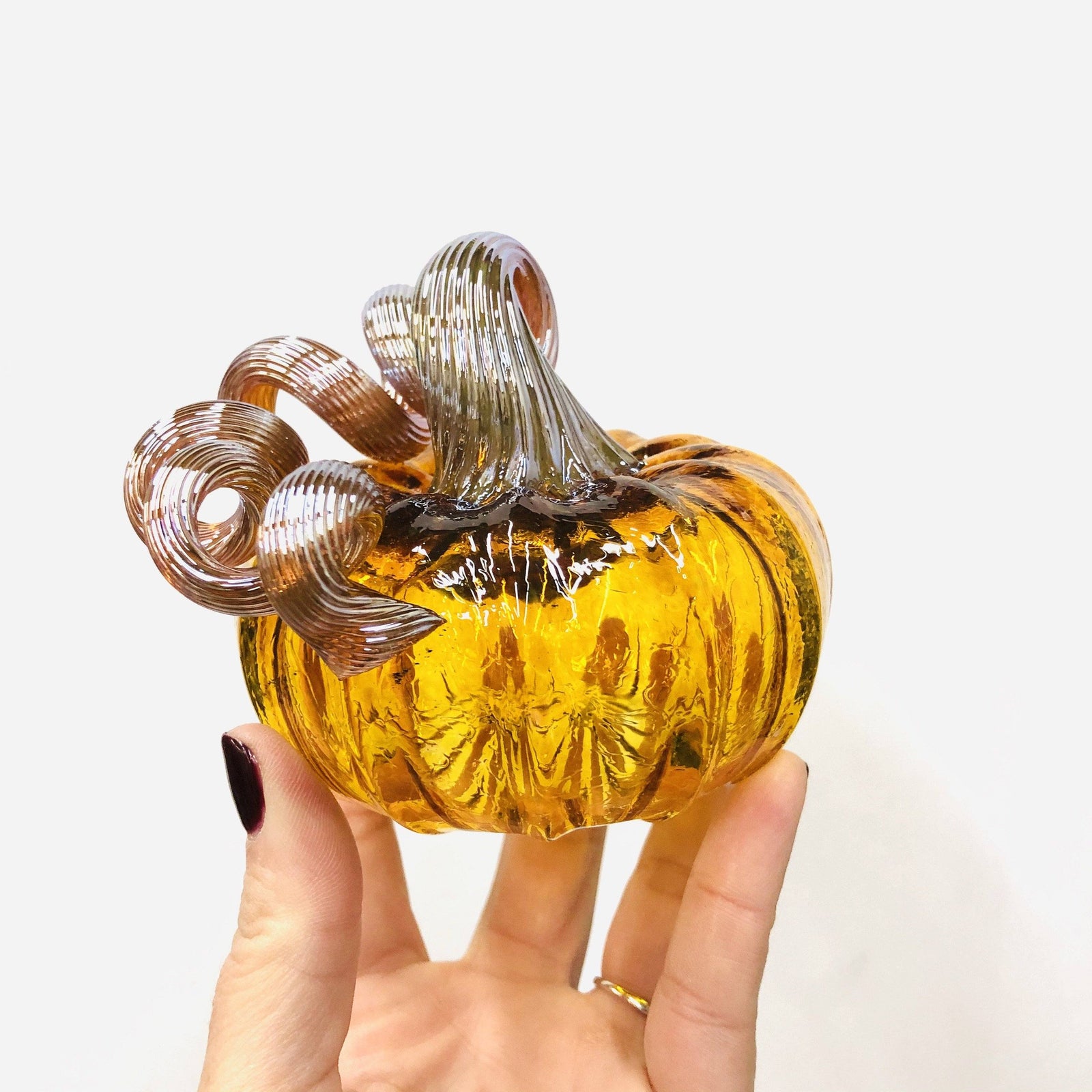 November Birthstone Pumpkin Luke Adams Glass Blowing Studio 