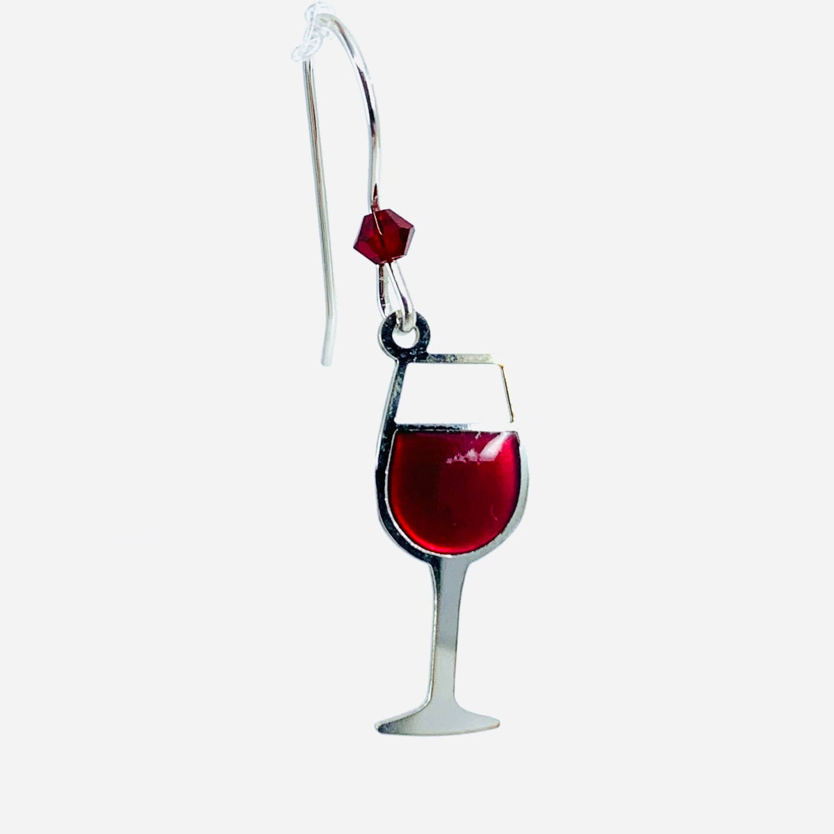 Tiny Whimsical Earrings, Wine Glasses Sienna Sky 