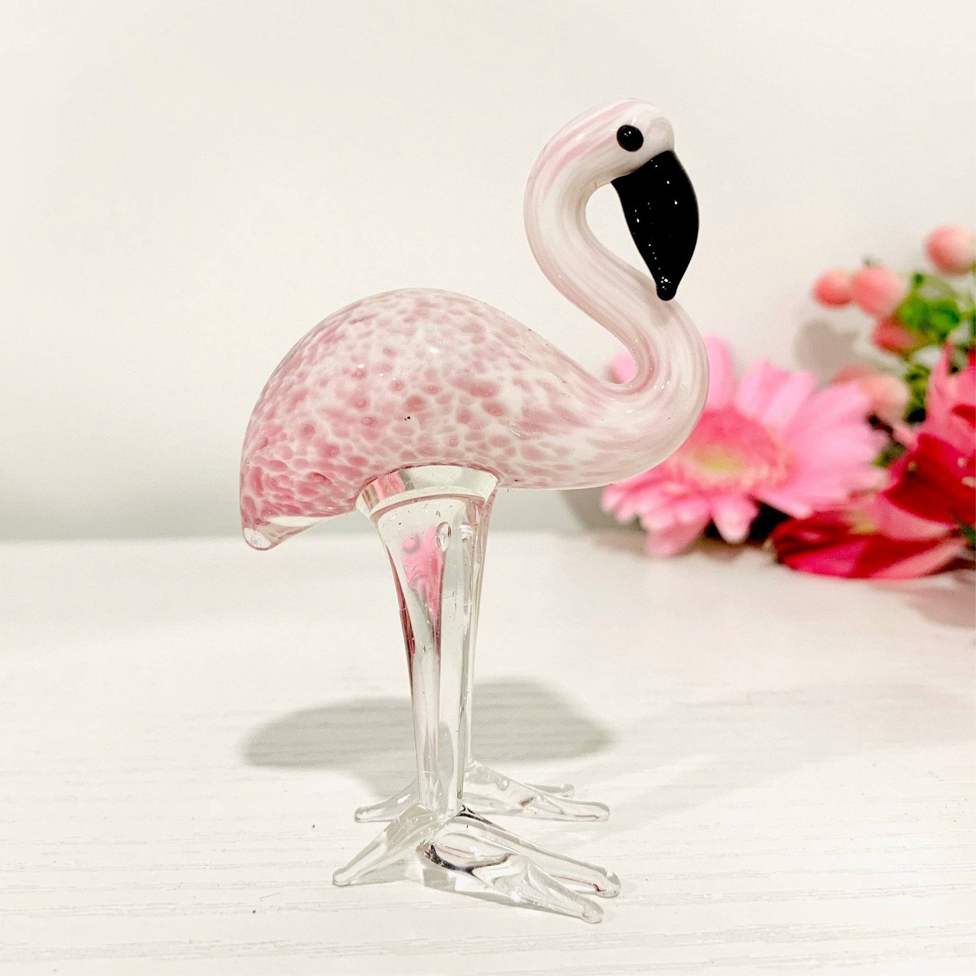 Light Pink Flamingo Luke Adams Glass Blowing Studio 