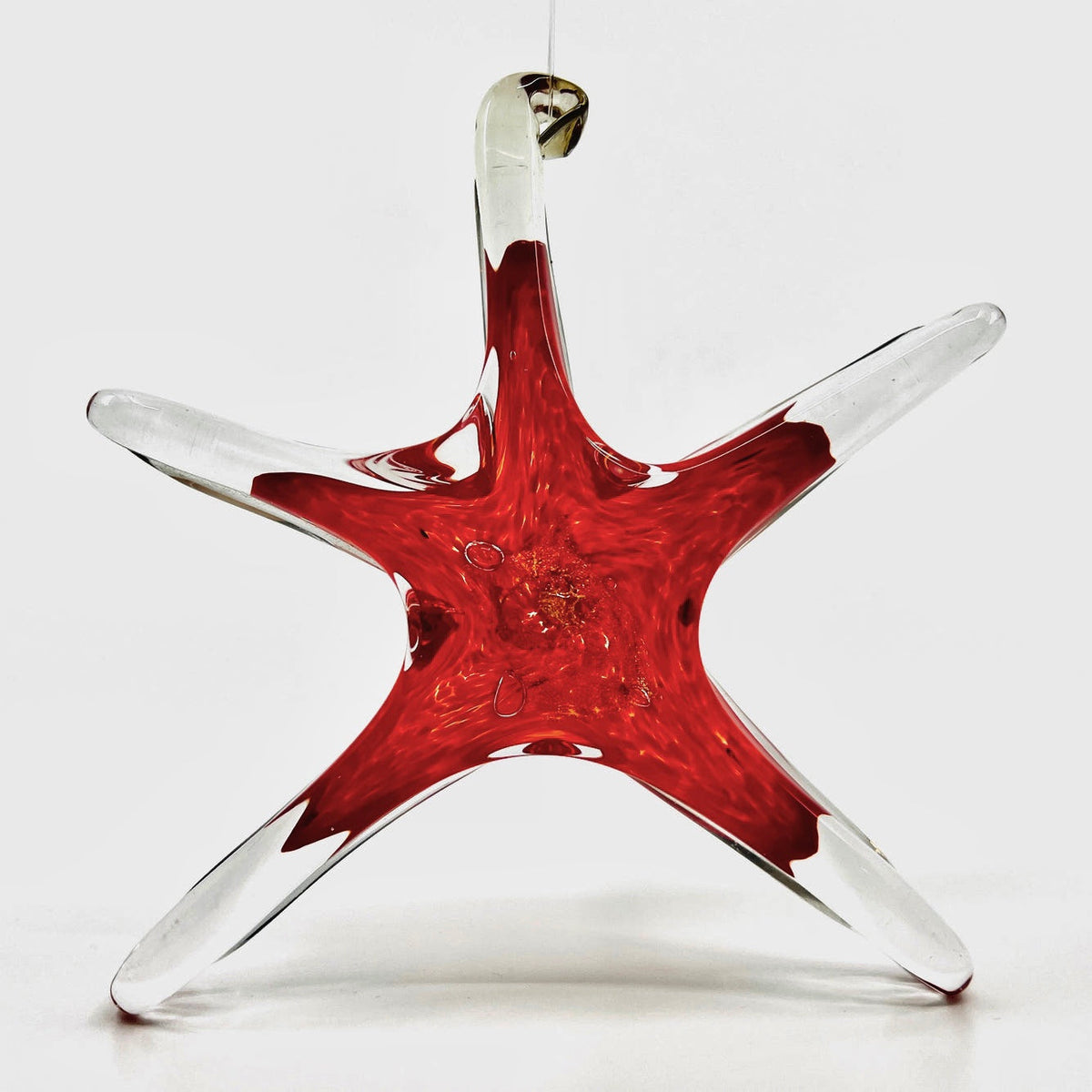 Star Ornament, Ruby Suncatcher Luke Adams Glass Blowing Studio 