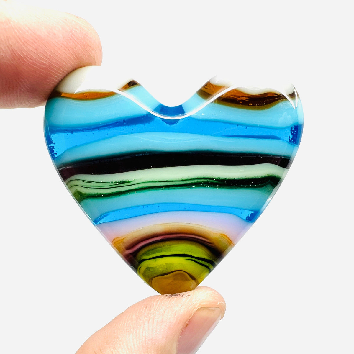 Fused Pocket Heart 218 Miniature Glimmer Glass Gifts 